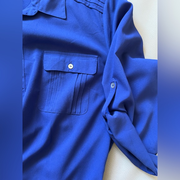 H&M Electric Blue Button Down - Picture 3 of 8